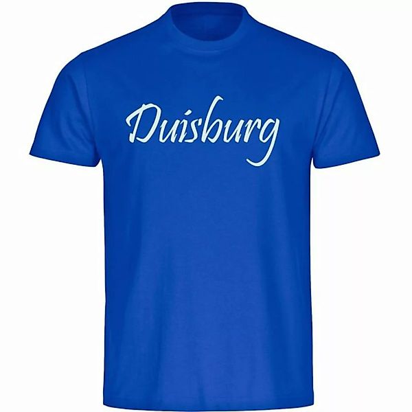 multifanshop T-Shirt Herren Duisburg - Schriftzug - Männer günstig online kaufen