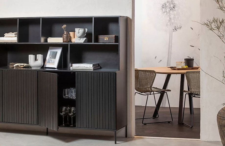 WOOOD Buffet "New Gravure", mit viel Stauraum, Breite 200 cm günstig online kaufen