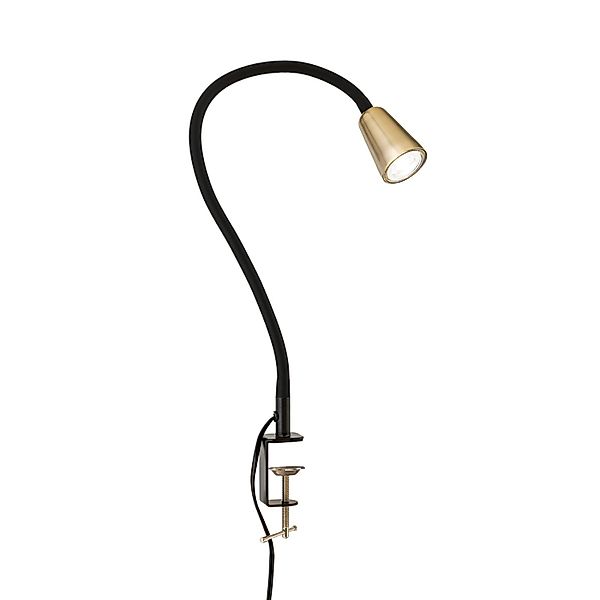 Orion Leuchten Klemmleuchte Dotty 65cm 1 x GU10 Schwarz Gold günstig online kaufen