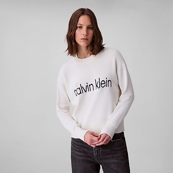 Calvin Klein Jeans Strickpullover "Cotton Graphic Pullover", Mit Rundhalsau günstig online kaufen