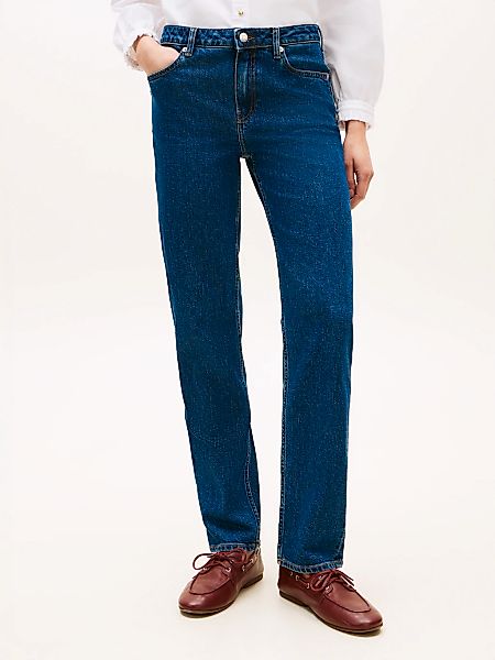 Tommy Hilfiger Weite Jeans mit dezenter Logostickerei günstig online kaufen