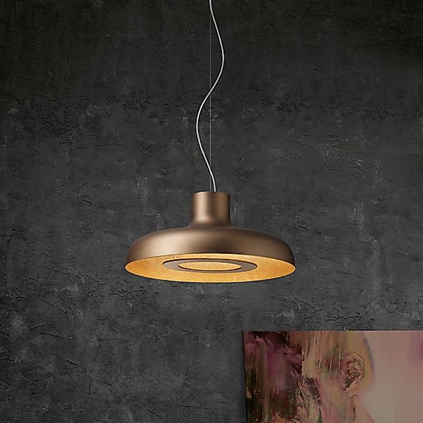 ICONE Duetto LED-Hängelampe 927 Ø55cm bronze/gold günstig online kaufen