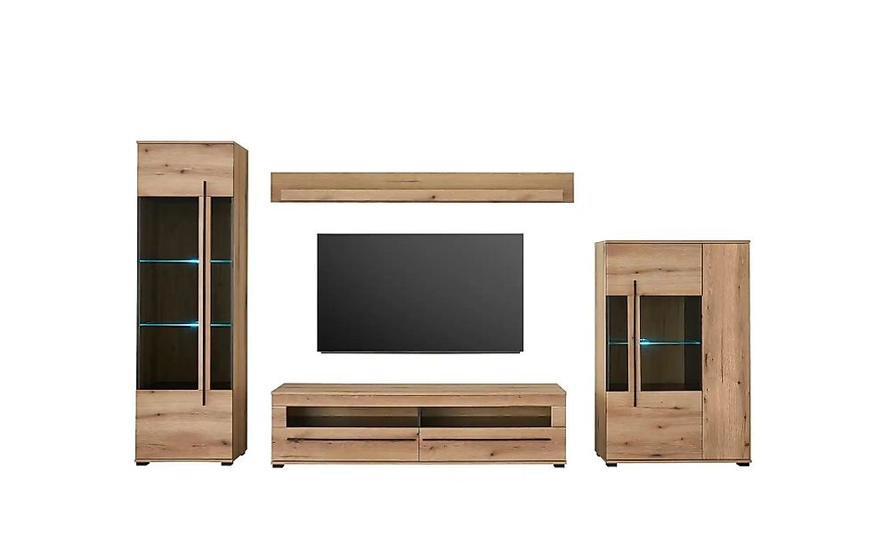 Wohnwand  Caprioli ¦ braun ¦ Maße (cm): B: 350 H: 200 T: 42.0 Kommoden & Si günstig online kaufen