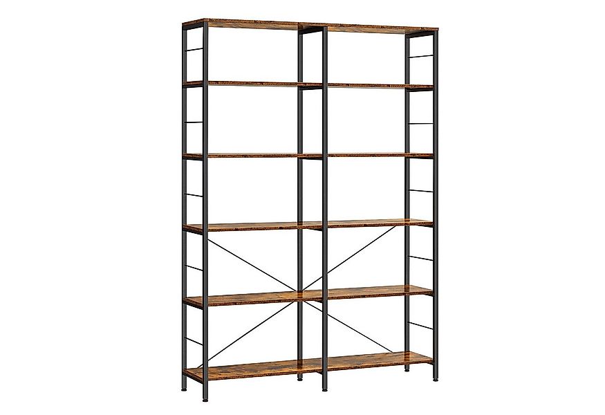 VASAGLE Bücherregal, Standregal mit 6 Ebenen, Industrie-Design günstig online kaufen