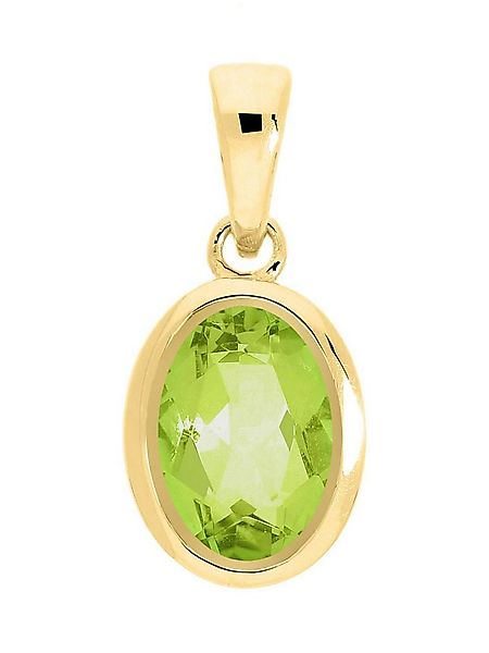 My Gold Kettenanhänger Damen Peridot Anhänger ECHTER Edelstein Gold 585 (14 günstig online kaufen