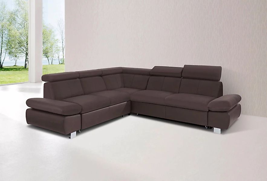 exxpo - sofa fashion Ecksofa Happy, wahlweise mit Bettfunktion, L-Form günstig online kaufen