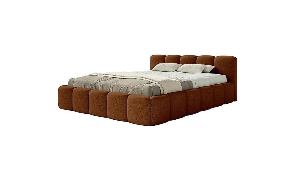 Selsey Polsterbett in Chenille Cloudy Low ¦ gelb ¦ Maße (cm): B: 220 H: 72 günstig online kaufen