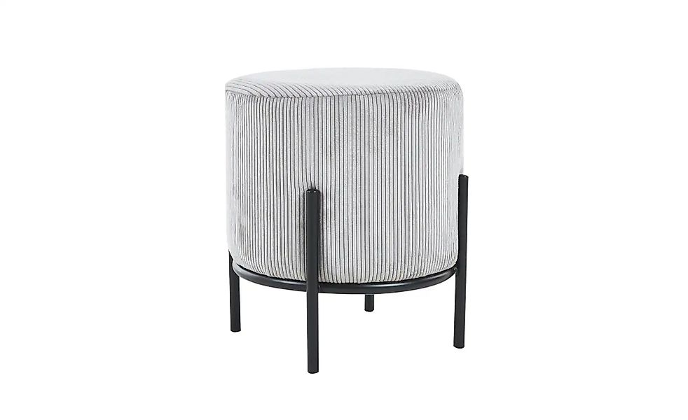 Hocker Cord Dejan ¦ grau Ø: 35 Polstermöbel > Hocker - Höffner günstig online kaufen