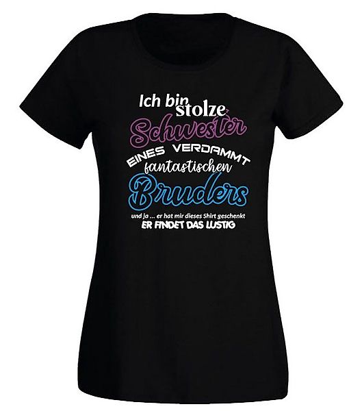 G-graphics T-Shirt Damen T-Shirt - Ich bin stolze Schwester eines fantastis günstig online kaufen