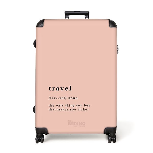 NoBoringSuitcases.com© Hartschalen-Trolley Rosa mit 'Reise'-Definition 77 günstig online kaufen