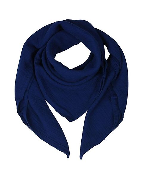 Musselin Welt Halstuch Musselin Halstuch in Dunkelblau aus Biobaumwolle günstig online kaufen