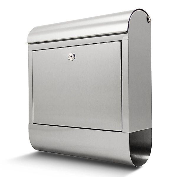 banjado Wandbriefkasten Edelstahl (Wandbriefkasten groß, mit günstig online kaufen