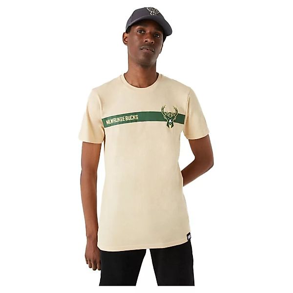 New Era Nba Team Logo Milwaukee Bucks Kurzärmeliges T-shirt XL Beige günstig online kaufen