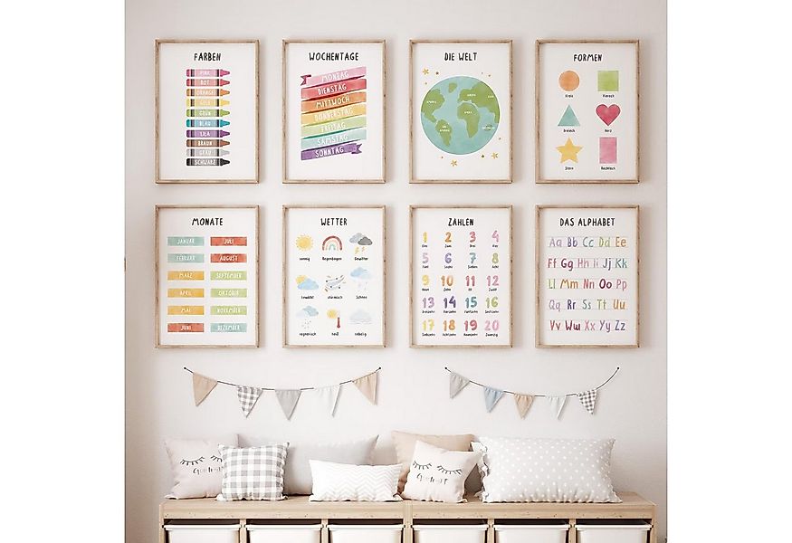 MeinBaby123® Poster Lernposter, Bilder Kinderzimmer Deko, Buchstaben, Alpha günstig online kaufen