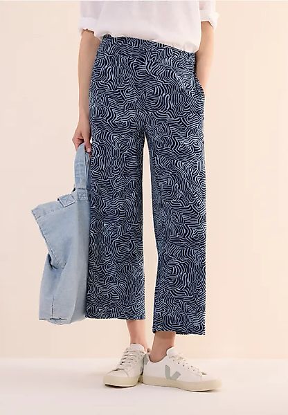 Gemusterte Wide Leg Hose günstig online kaufen