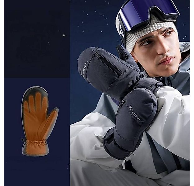 Blusmart Skihandschuhe Wasserdichte Skifäustlinge mit Innenhandschuhen (Rei günstig online kaufen
