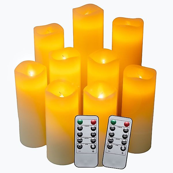 Intirilife LED-Kerze (Set, 9-tlg), LED Kerzen günstig online kaufen