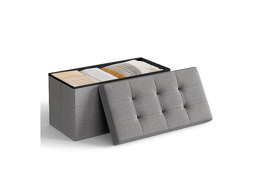 SONGMICS Sitzbank sitzhocker, 76/110cm mit Stauraum, klappbare Sitztruhe, F günstig online kaufen