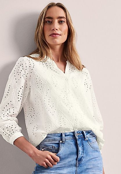 STREET ONE Langarmbluse aus reiner Baumwolle günstig online kaufen