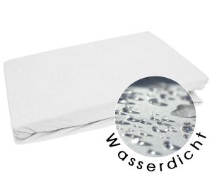 BETTWAESCHE-MIT-STIL Spannbettlaken Wasserdichtes Spannbettlaken weiß Jerse günstig online kaufen