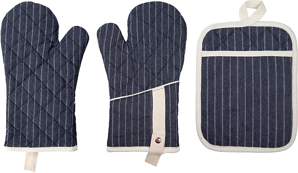 stuco Topfhandschuhe gestreift, (Set, 3-tlg., bestehend günstig online kaufen