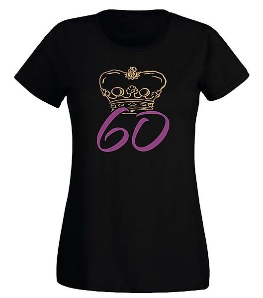 G-graphics T-Shirt Damen T-Shirt - Krone – 60 zum 60. Geburtstag, Slim-fit, günstig online kaufen