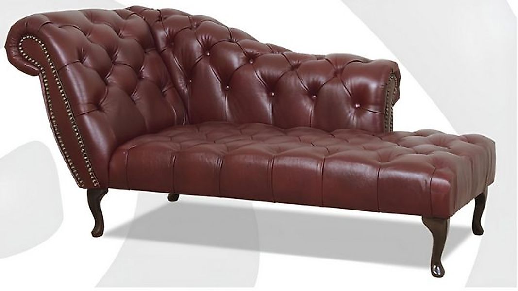 Xlmoebel Chaiselongue Neues Echtleder-Sofa mit Chesterfield-Chaiselongue un günstig online kaufen