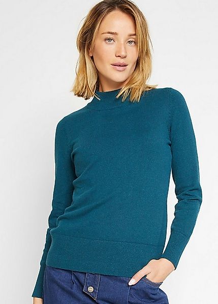bonprix Strickpullover mit Stehkragen und breiten Strickbündchen günstig online kaufen