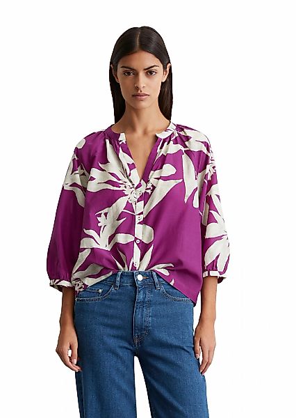 Marc OPolo Kurzarmbluse "aus Organic-Cotton-Viskose-Mix" günstig online kaufen