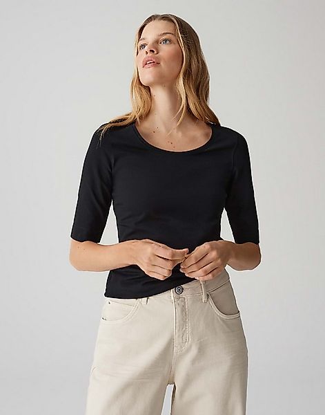 OPUS Kurzarmshirt Kurzarmshirt aus Jersey Slim Shirt aus Jersey günstig online kaufen