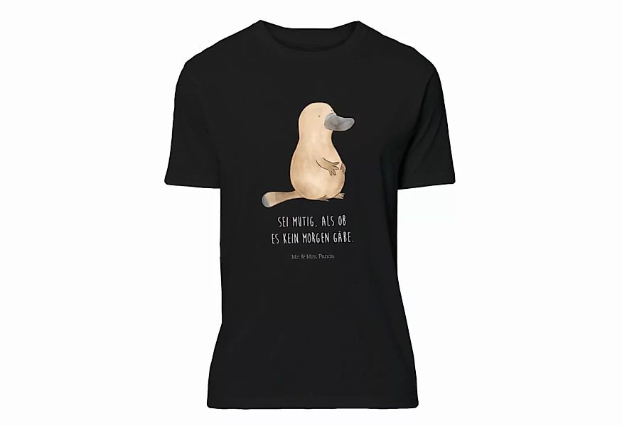 Mr. & Mrs. Panda T-Shirt Schnabeltier mutig - Schwarz - Geschenk, Jubiläum, günstig online kaufen