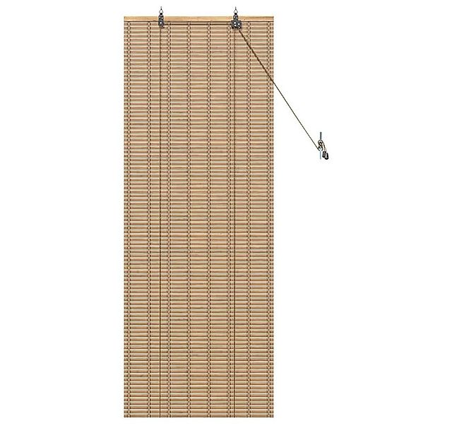 Rollo Rollo mit Vorhängen Natur 60 x 160 cm Bambus, vidaXL günstig online kaufen