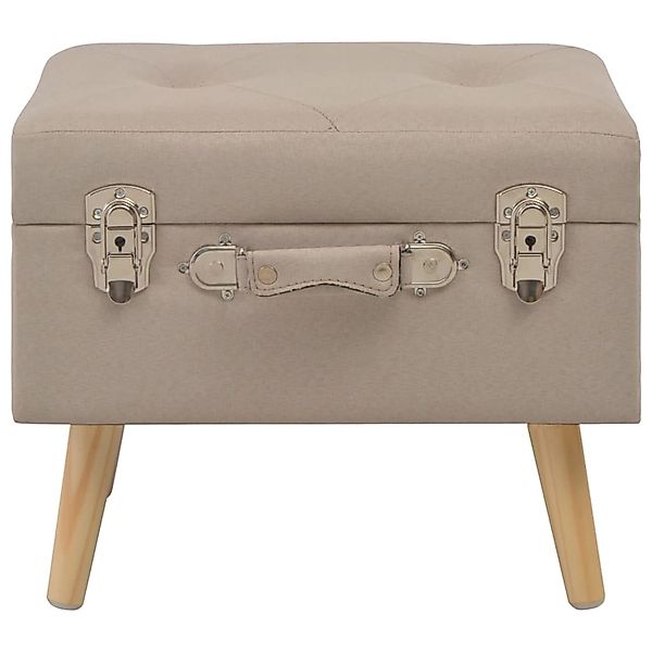 vidaXL Hocker mit Stauraum 40 cm Beige Stoff günstig online kaufen