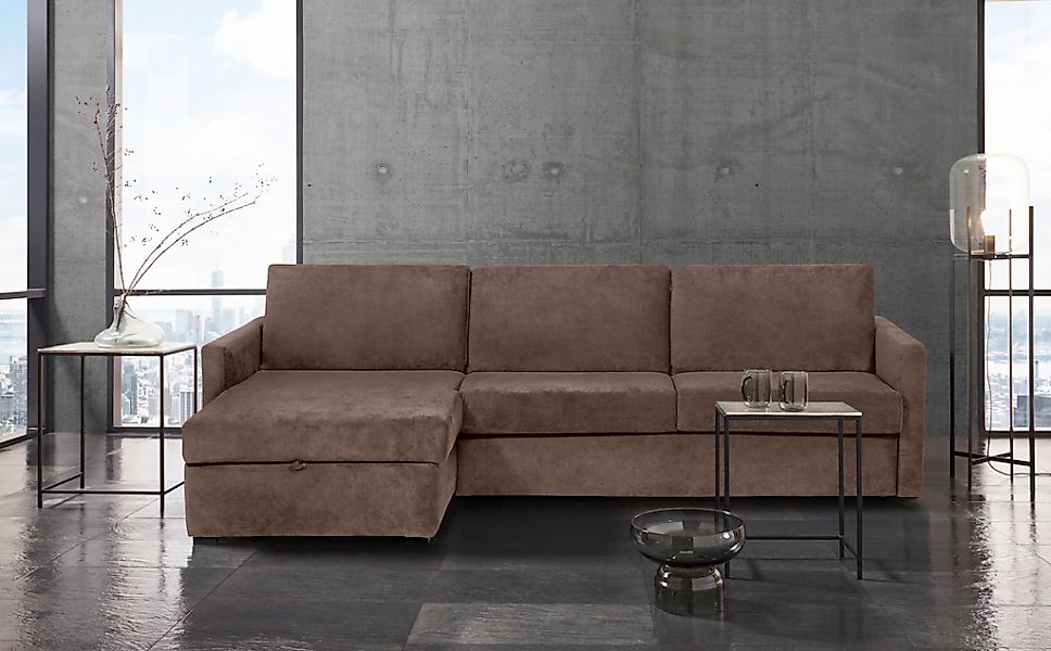 Home affaire Schlafsofa "GOLDPOINT Ecksofa 264 cm, Liegefläche (140/200cm), günstig online kaufen