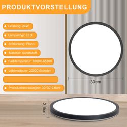 ZMH LED Deckenleuchte Wohnzimmer Ø22//30CM Modern günstig online kaufen