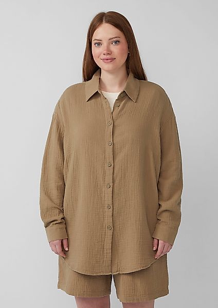 QS Langarmbluse Hemdbluse aus Musselin im günstig online kaufen