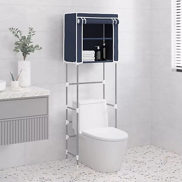 Vidaxl Toilettenregal 2 Ablagen Blau 56x30x170 Cm Eisen günstig online kaufen