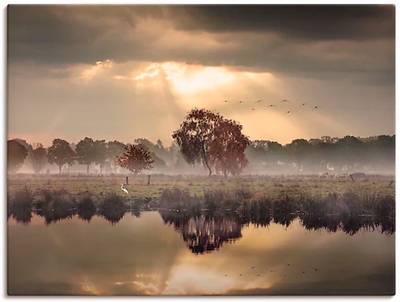Artland Leinwandbild »Der Herbst in seiner stillen Einsamkeit«, Gewässer, ( günstig online kaufen