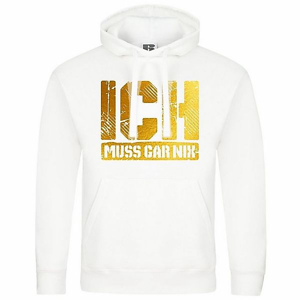 deinshirt Kapuzenpullover Herren Kapuzenpullover Ich muss gar nix gold Mit günstig online kaufen