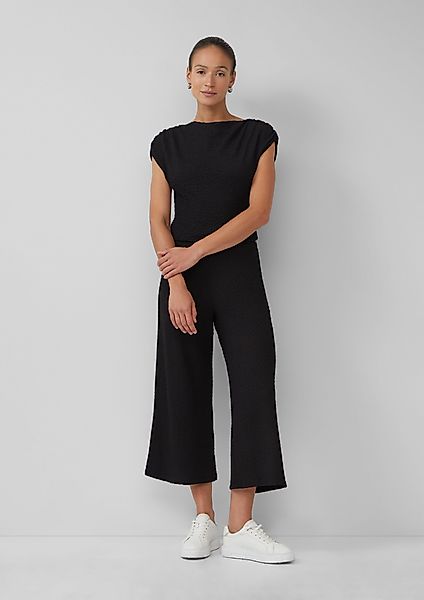 s.Oliver BLACK LABEL Stoffhose Strukturierte Culotte günstig online kaufen