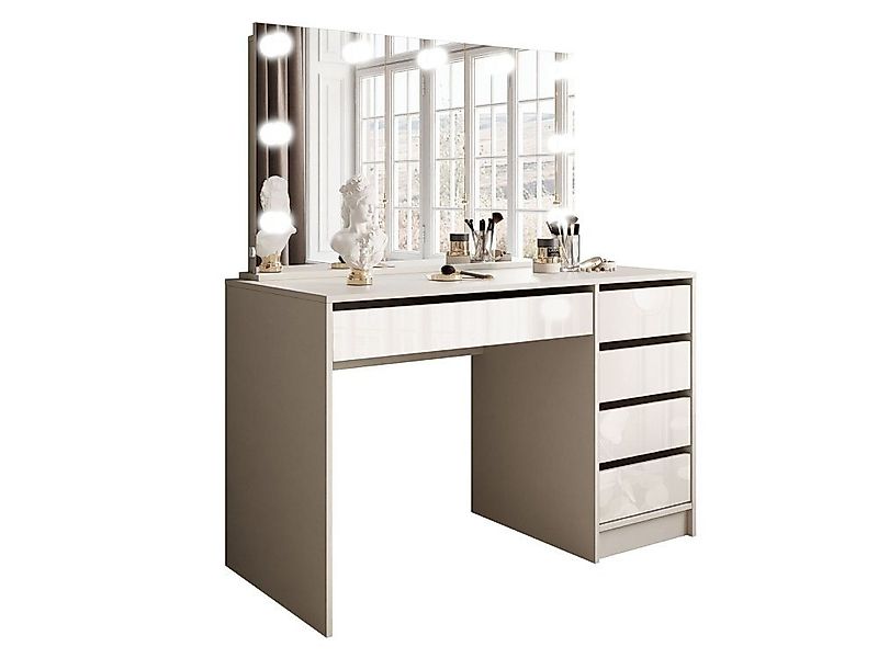 ALLHOUSE24 Schminktisch DAMA ELITE mit Spiegel und LED Beleuchtung Kosmetik günstig online kaufen