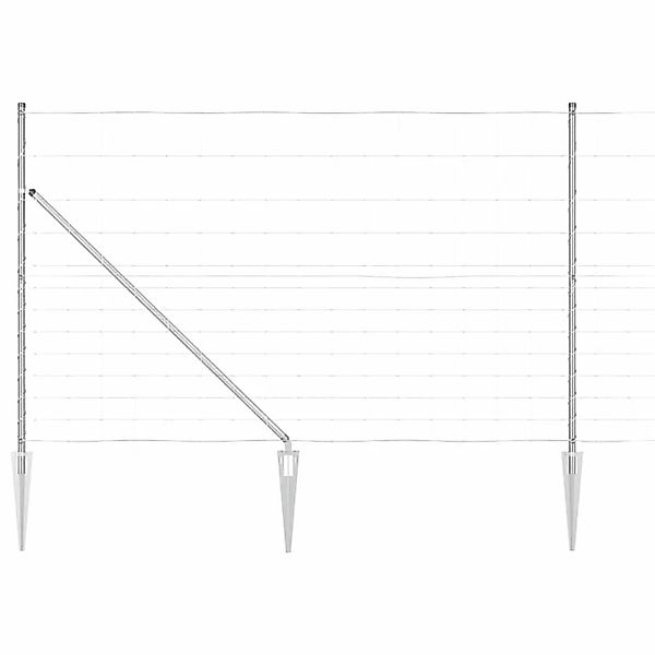 vidaXL Zaunpfosten Galvanisiert 50 x 1,5 m Stahl 3351463 günstig online kaufen