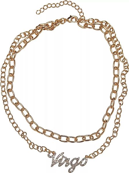 URBAN CLASSICS Edelstahlkette "Accessoires Diamond Zodiac Golden Necklace" günstig online kaufen