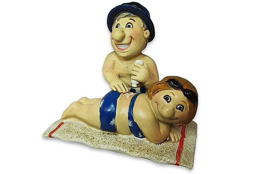 Andrea Geschenkewelt Dekofigur Urlauber Paar beim eincremen – maritime Deko günstig online kaufen