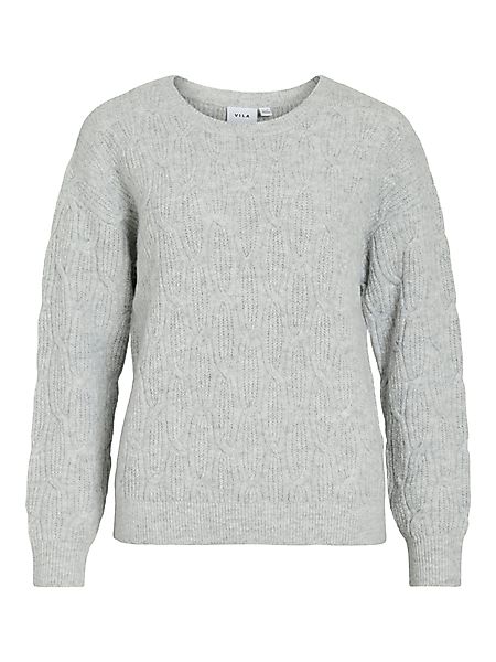Vila Strickpullover VILASSIA O-NECK L/S CABEL günstig online kaufen