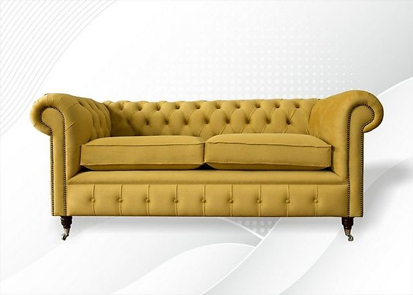 JVmoebel Chesterfield-Sofa Chesterfield Sofa handgefertigt massiv Holz Möbe günstig online kaufen