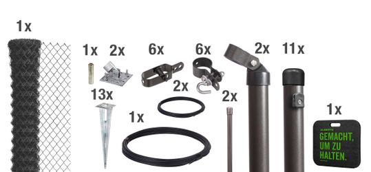 Alberts Maschendrahtzaun, (Set), Höhe: 80-200cm, Gesamtlänge: günstig online kaufen
