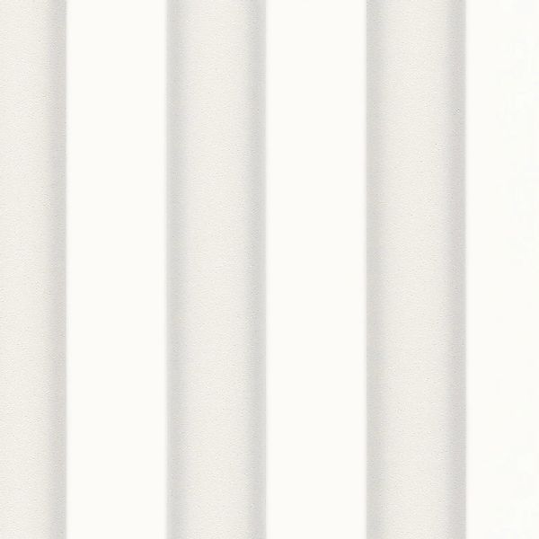 Bricoflor Grau Weiß Gestreifte Tapete mit Blockstreifen Edle Streifentapete günstig online kaufen