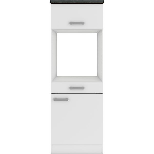 OPTIFIT Oslo214 Küchen-Geräteumbauschrank 60 cm Feinstruktur Weiß günstig online kaufen