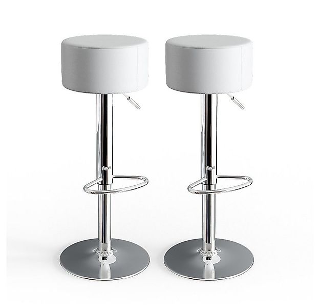 Vicco Barhocker, Weiß, 38.5 x 92 cm 2 Teilig (2-er Set, 2 St., 2-er Set), m günstig online kaufen